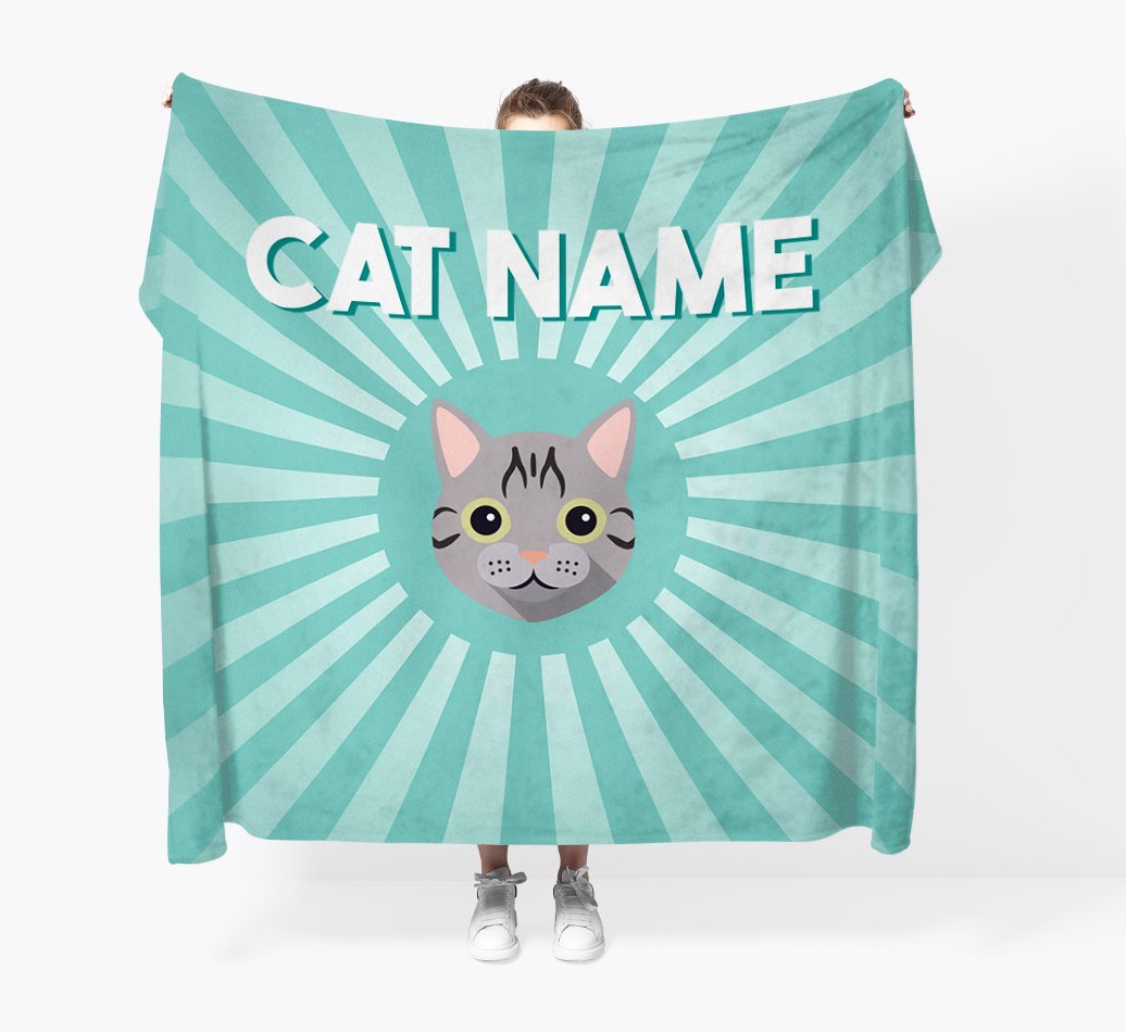 'Sun Rays' - Personalised {breedCommonName} Throw Blanket