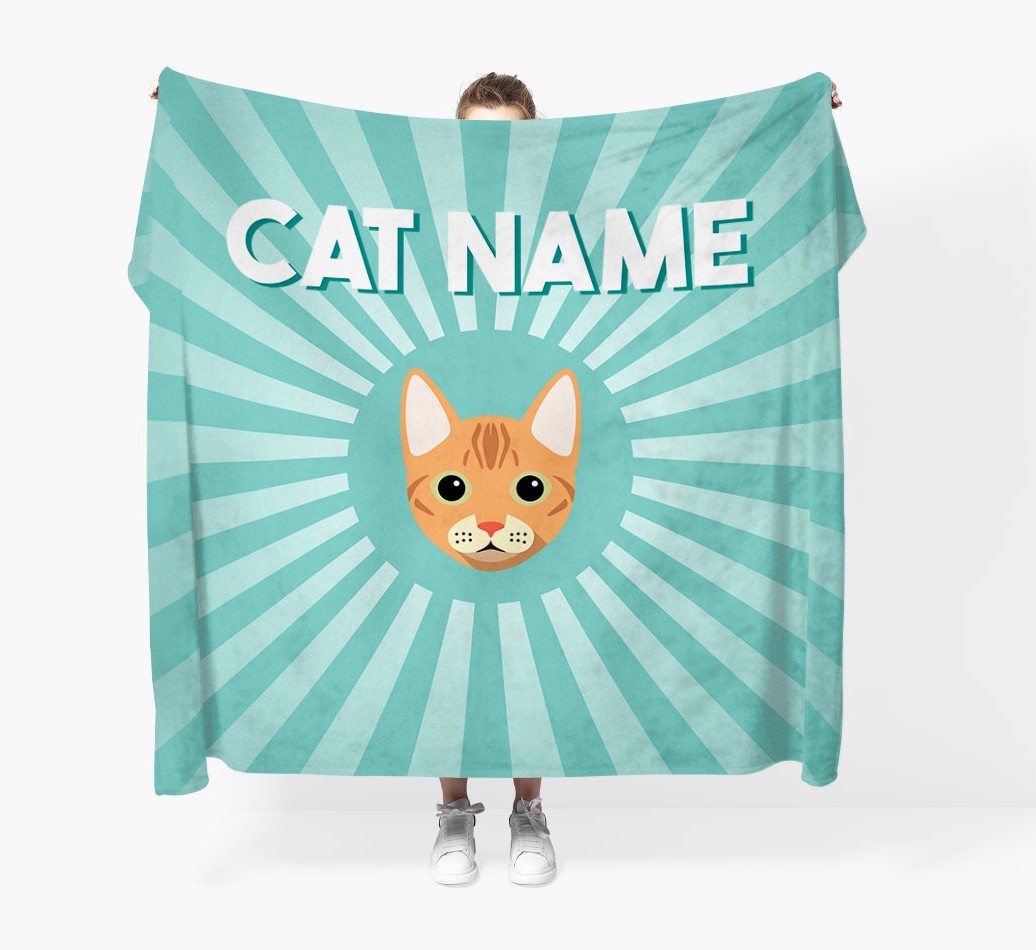 'Sun Rays' - Personalised {breedCommonName} Throw Blanket