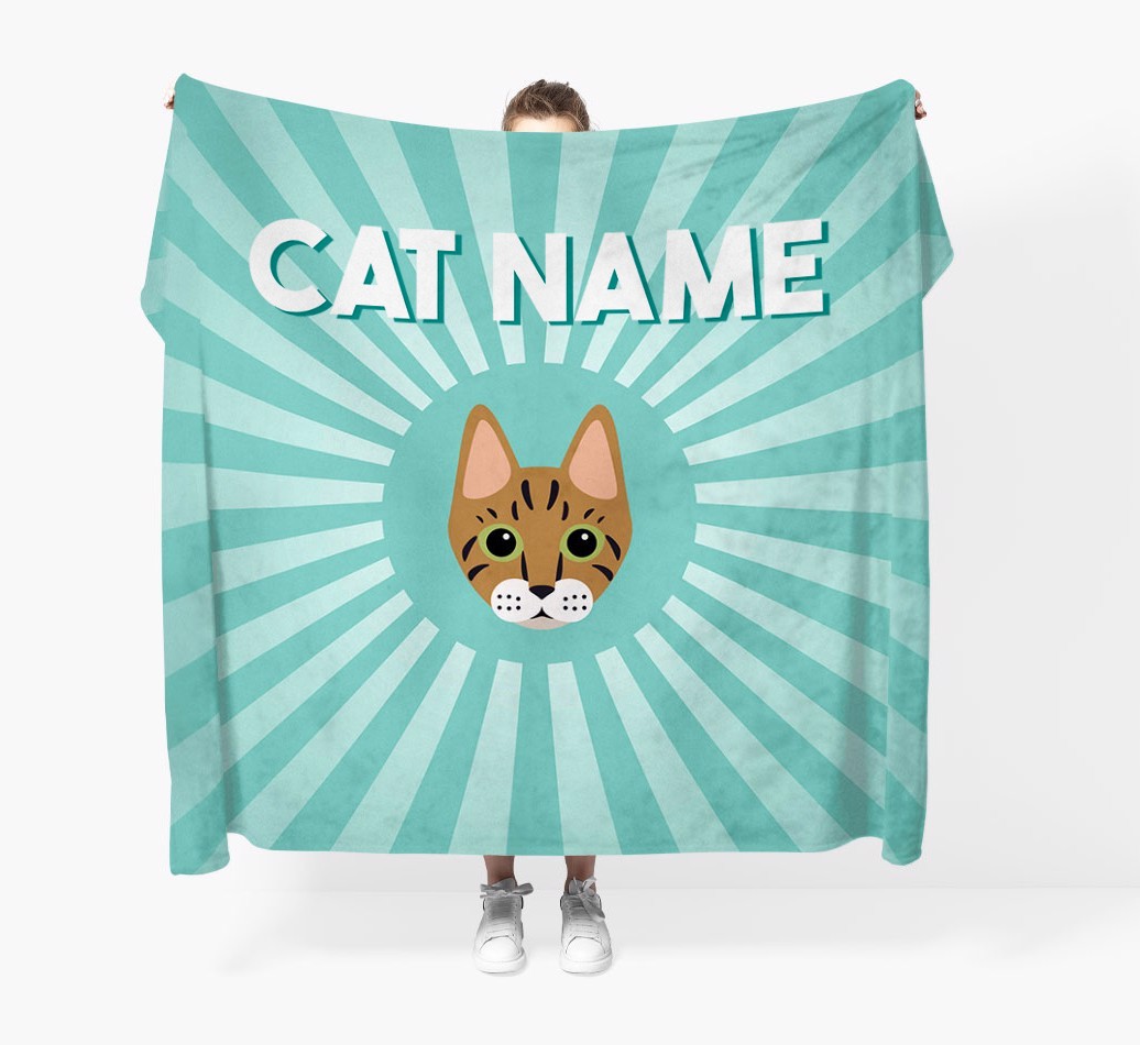'Sun Rays' - Personalised {breedCommonName} Throw Blanket