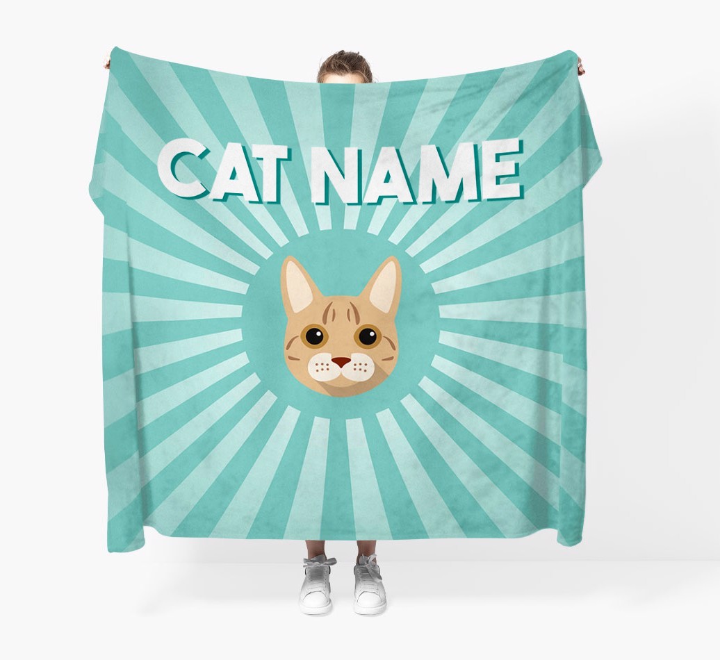 'Sun Rays' - Personalised {breedCommonName} Throw Blanket
