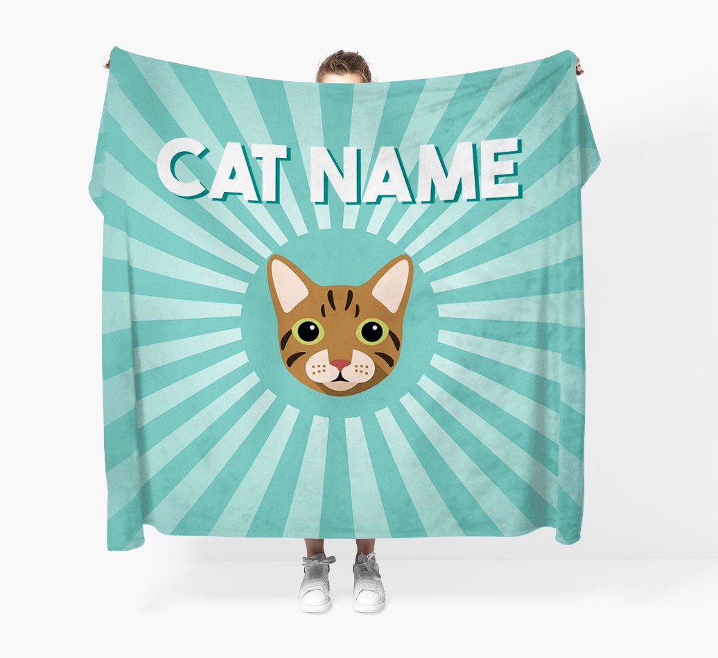 'Sun Rays' - Personalised {breedCommonName} Throw Blanket