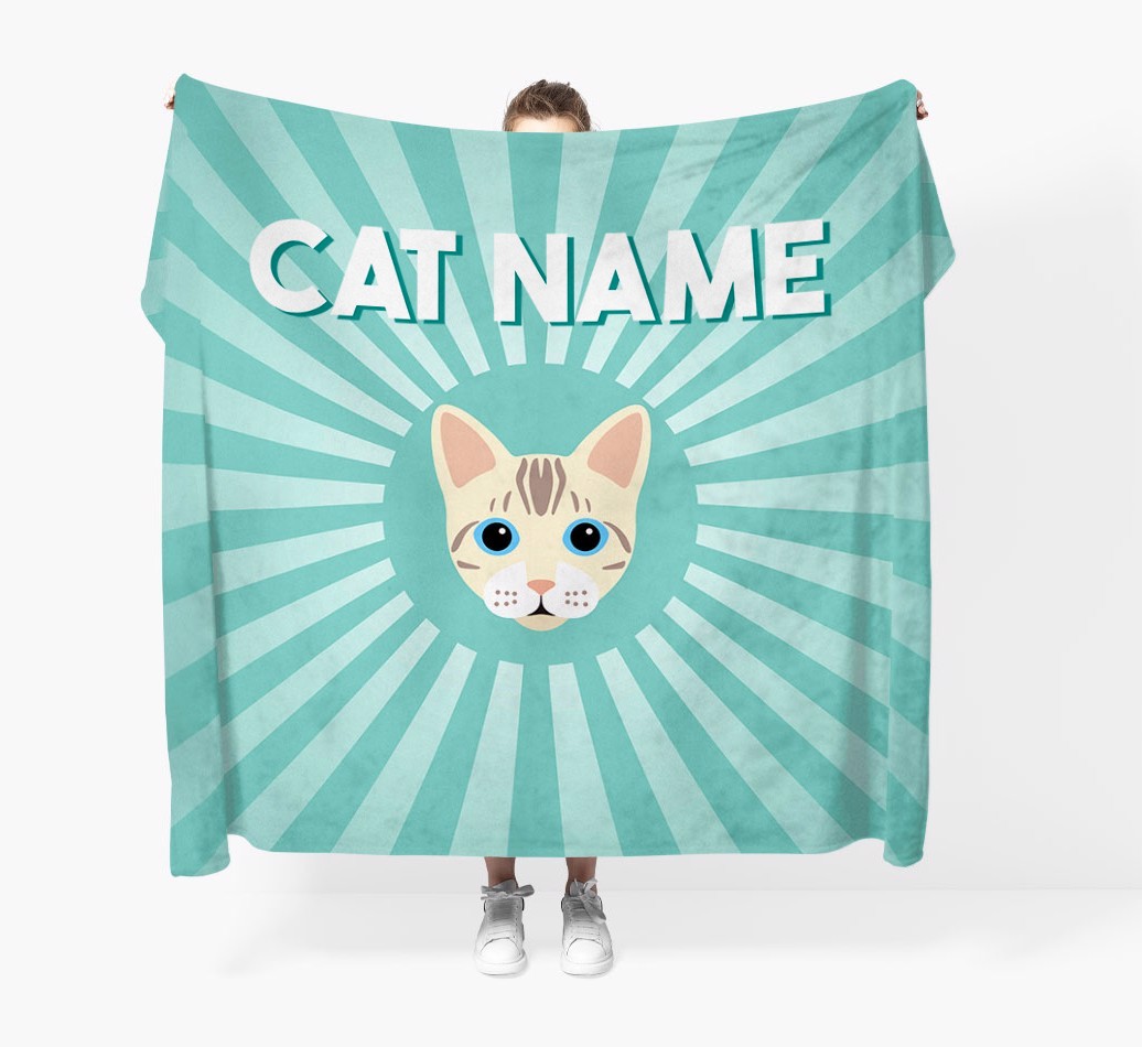 'Sun Rays' - Personalised {breedCommonName} Throw Blanket
