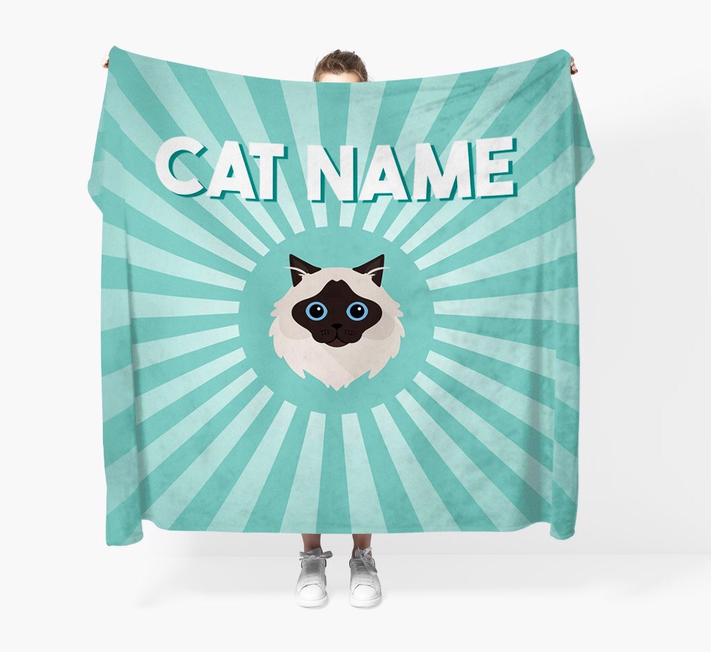 'Sun Rays' - Personalised {breedCommonName} Throw Blanket