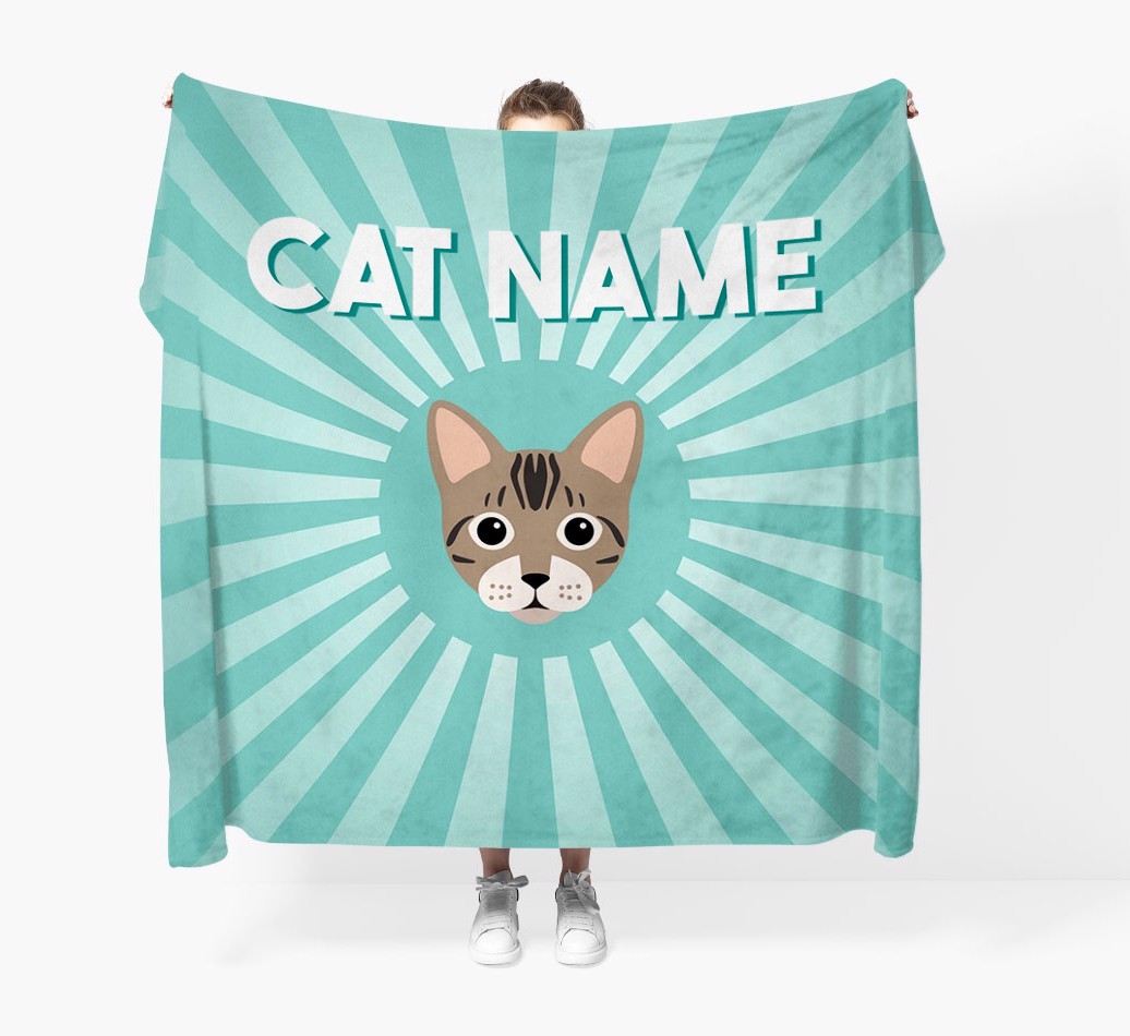 'Sun Rays' - Personalised {breedCommonName} Throw Blanket