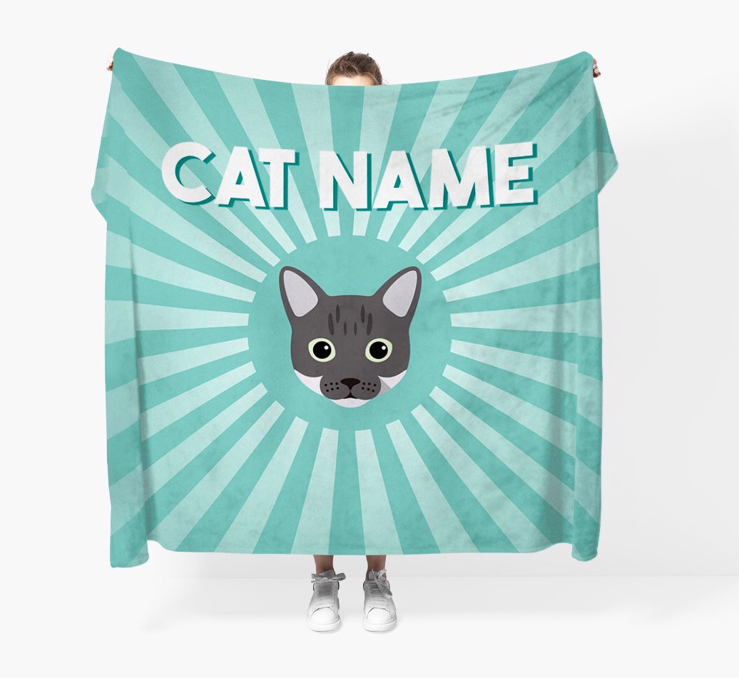 'Sun Rays' - Personalised {breedCommonName} Throw Blanket
