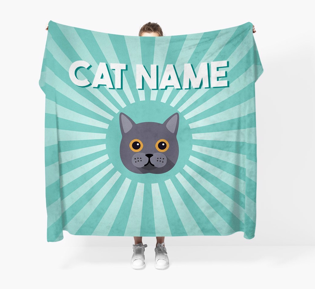 'Sun Rays' - Personalised {breedCommonName} Throw Blanket