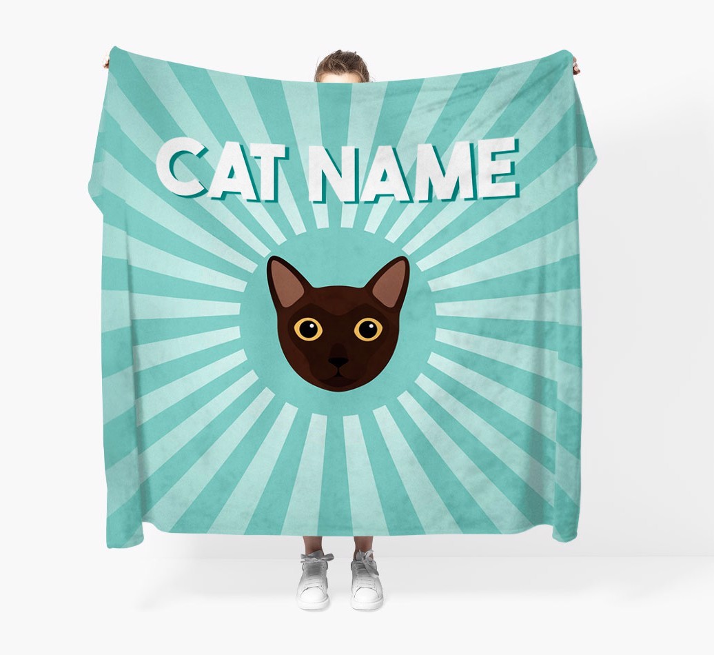 'Sun Rays' - Personalised {breedCommonName} Throw Blanket