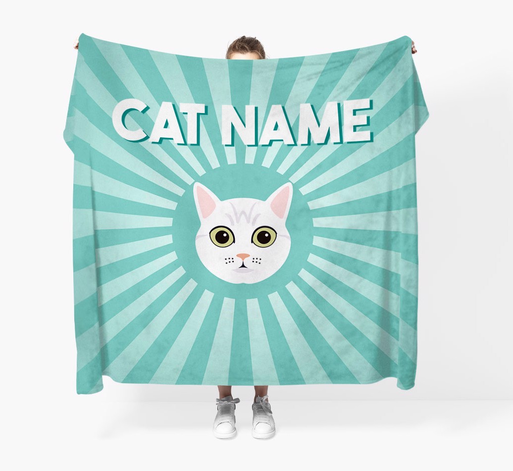 'Sun Rays' - Personalised {breedCommonName} Throw Blanket