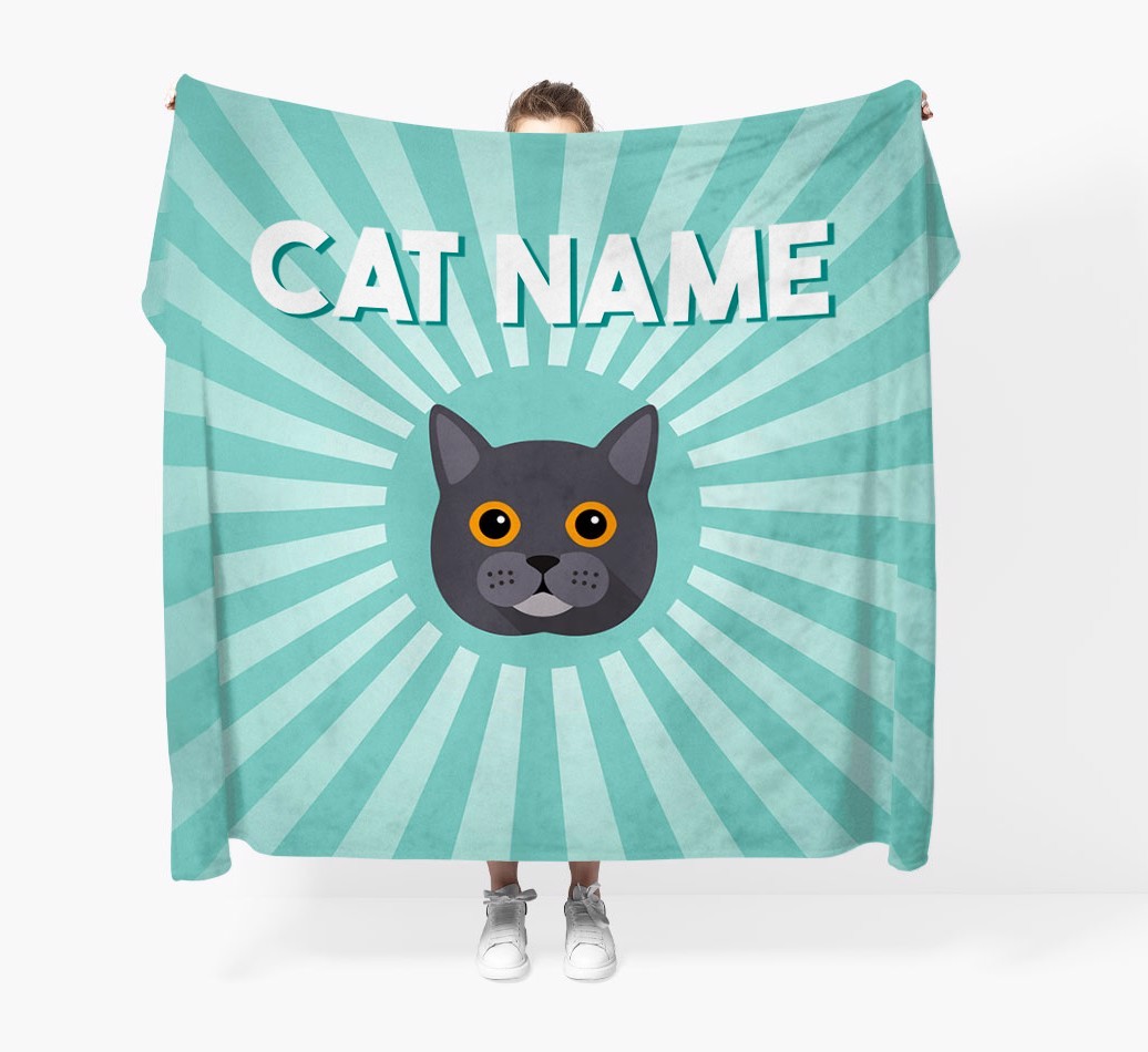 'Sun Rays' - Personalised {breedCommonName} Throw Blanket