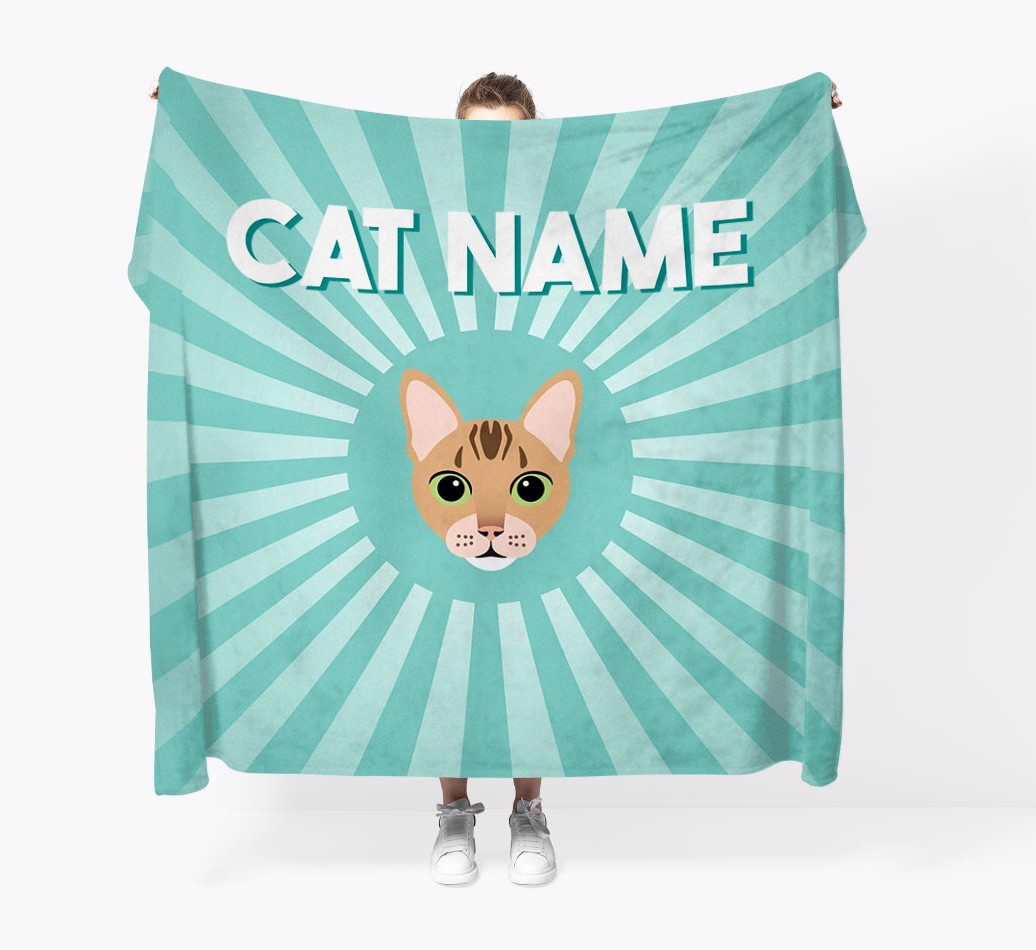 'Sun Rays' - Personalised {breedCommonName} Throw Blanket