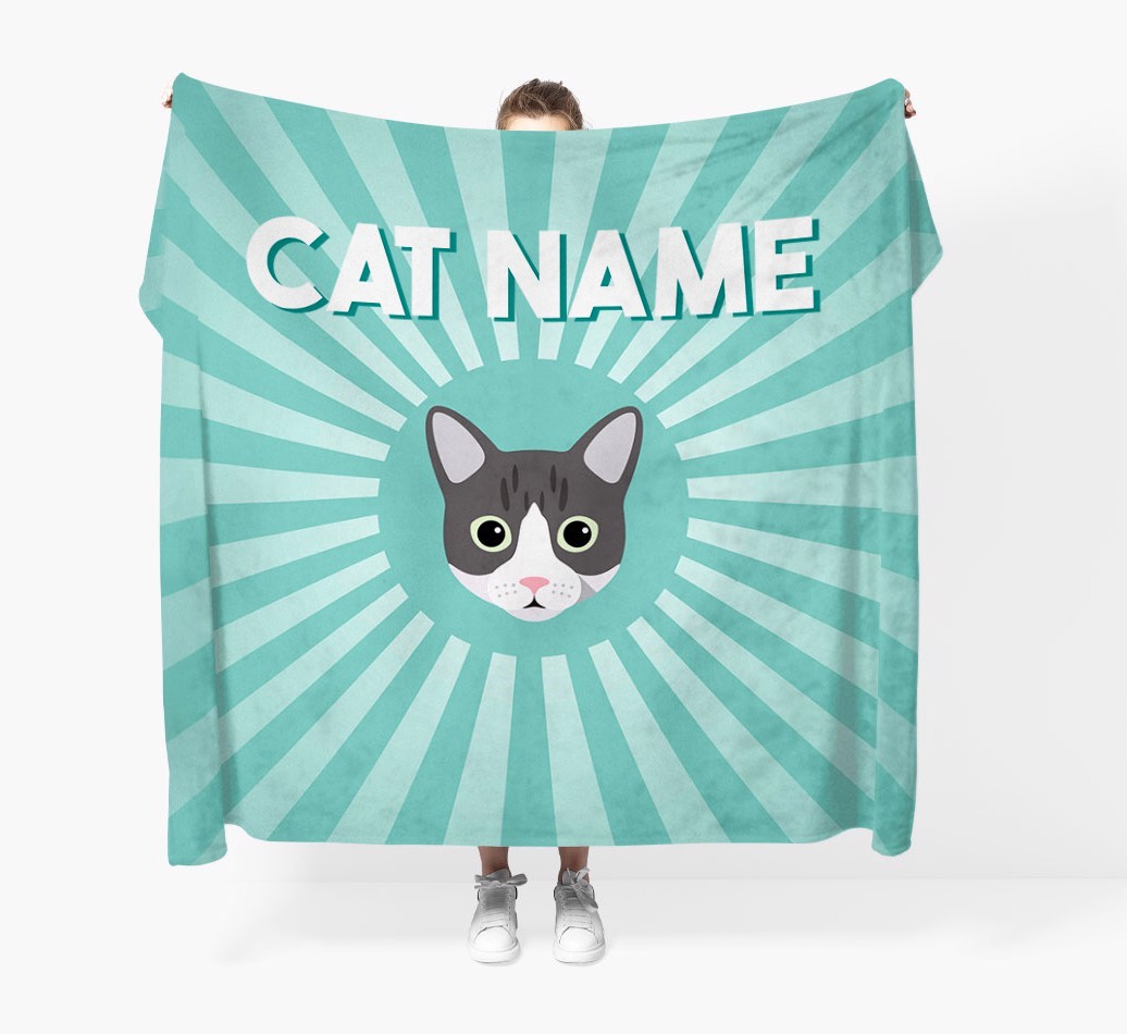 'Sun Rays' - Personalised {breedCommonName} Throw Blanket