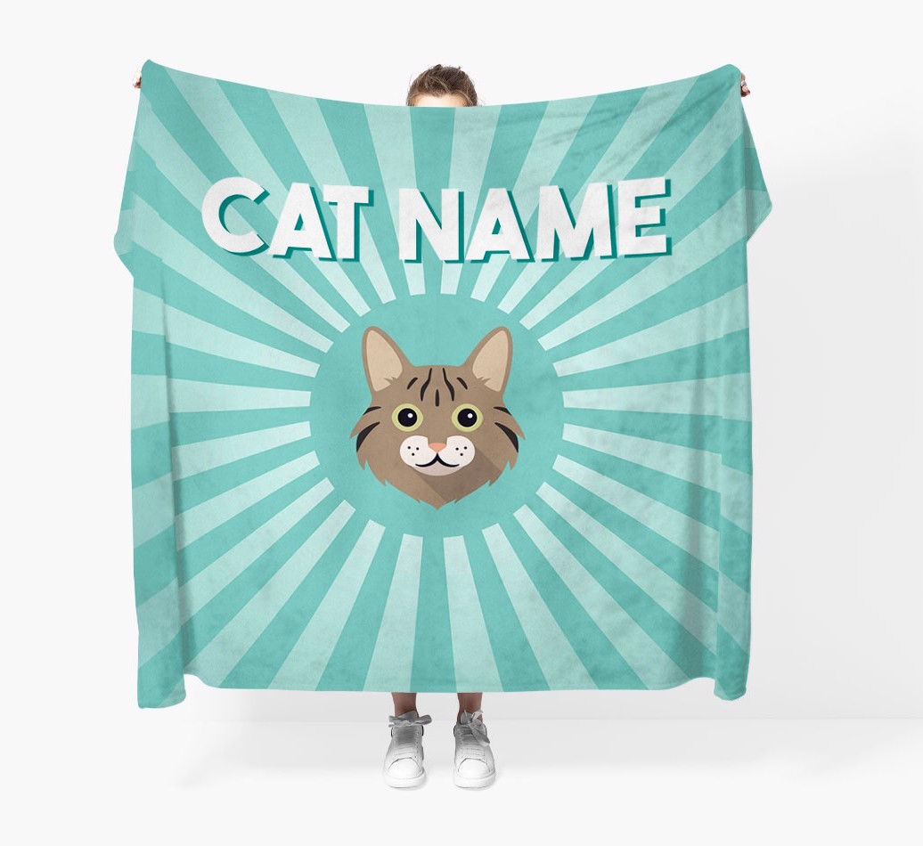 'Sun Rays' - Personalised {breedCommonName} Throw Blanket