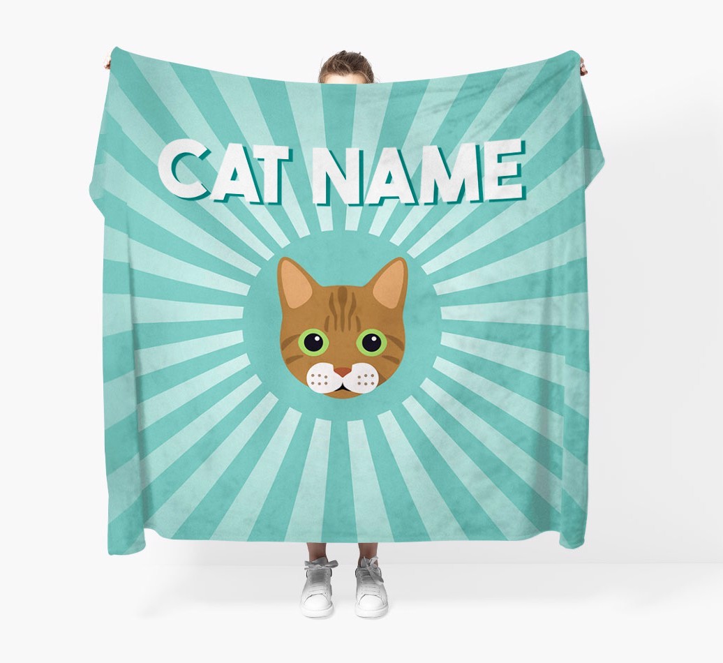 'Sun Rays' - Personalised {breedCommonName} Throw Blanket