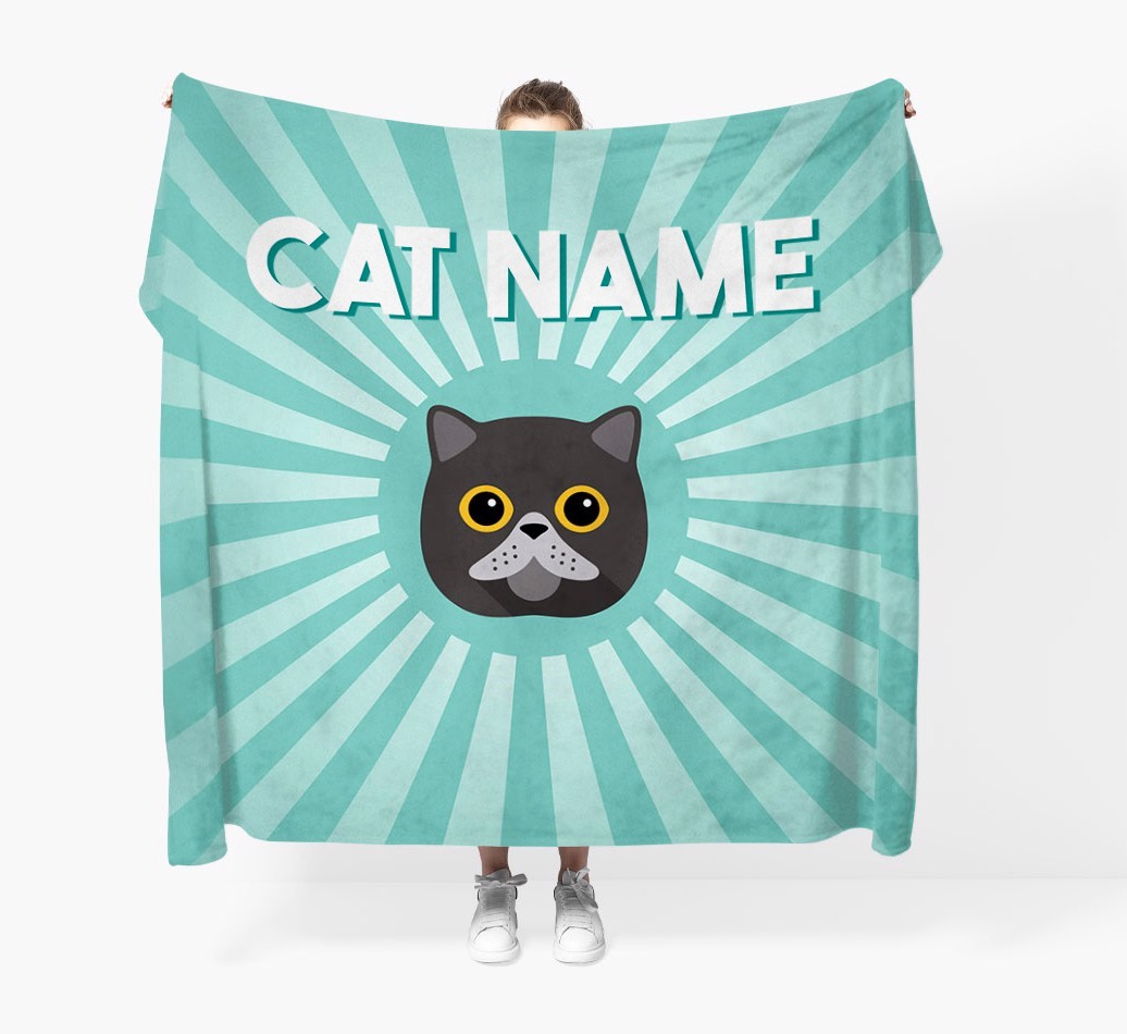 'Sun Rays' - Personalised {breedCommonName} Throw Blanket