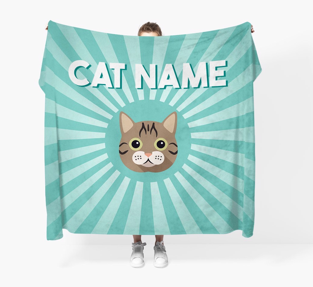 'Sun Rays' - Personalised {breedCommonName} Throw Blanket