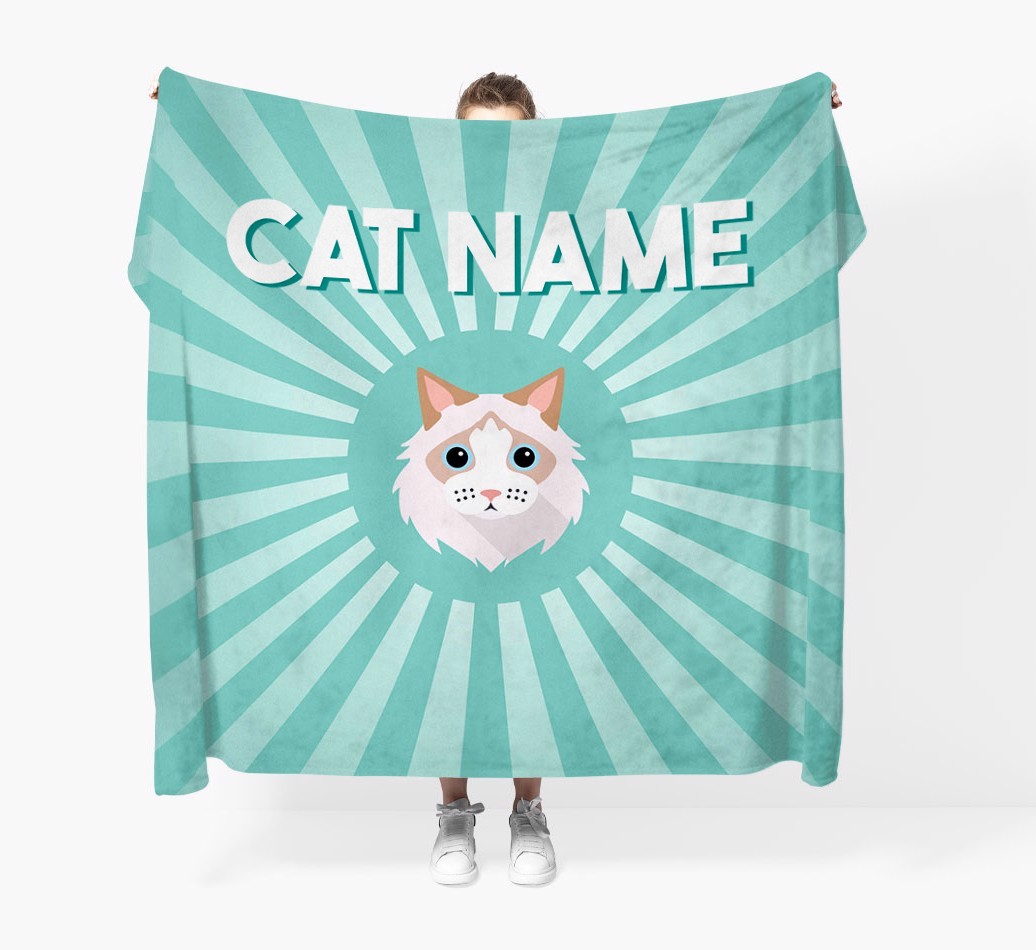 'Sun Rays' - Personalised {breedCommonName} Throw Blanket