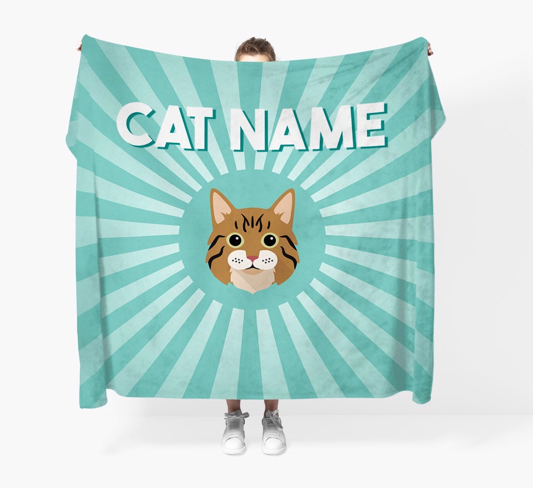 'Sun Rays' - Personalised {breedCommonName} Throw Blanket