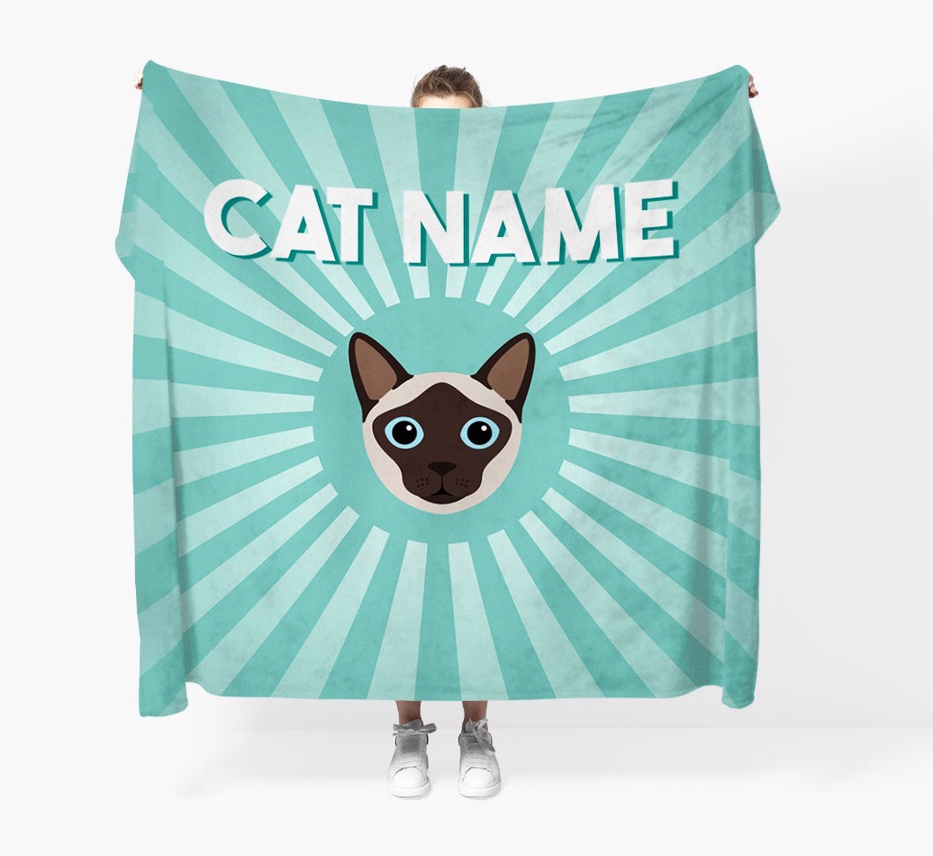 'Sun Rays' - Personalised {breedCommonName} Throw Blanket