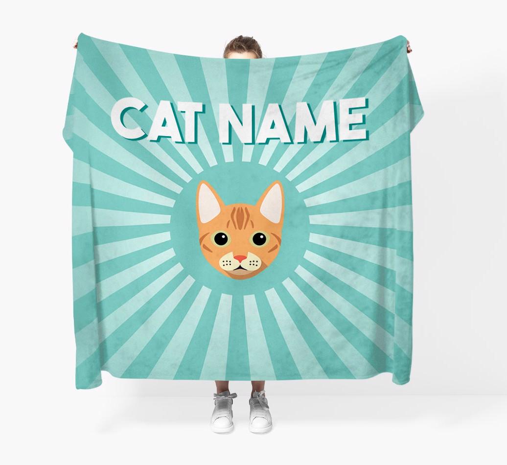 'Sun Rays' - Personalized {breedCommonName} Throw Blanket