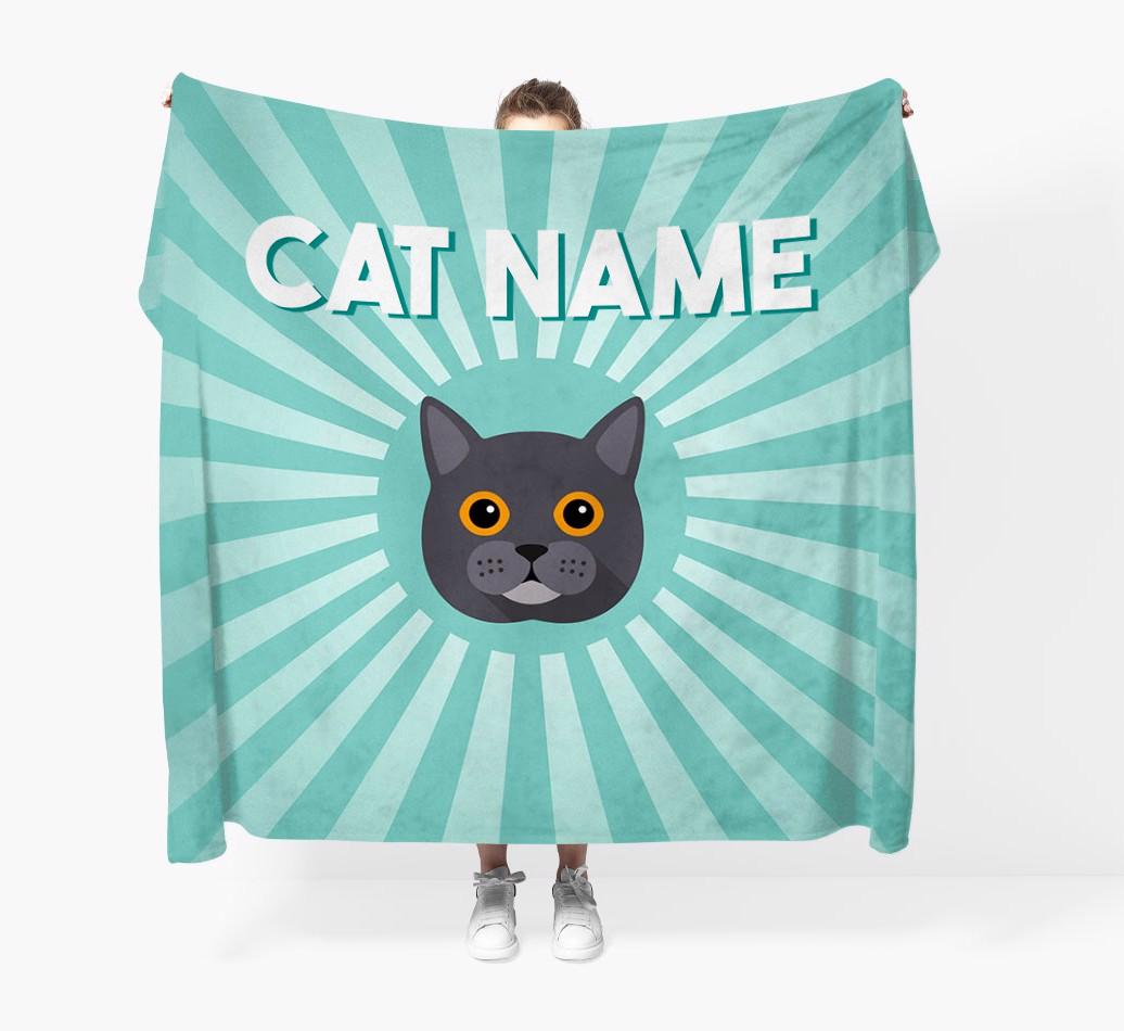 'Sun Rays' - Personalized {breedCommonName} Throw Blanket