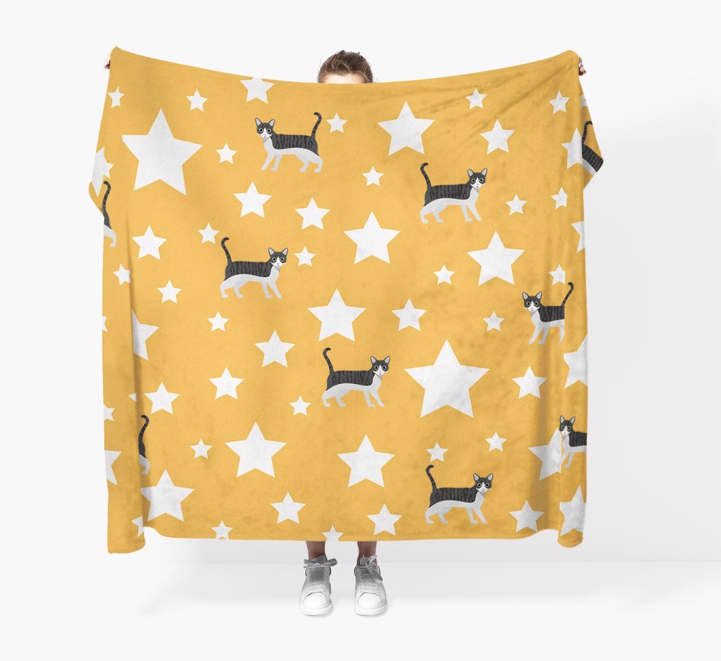 'Star Pattern' - Personalised {breedFullName} Throw Blanket