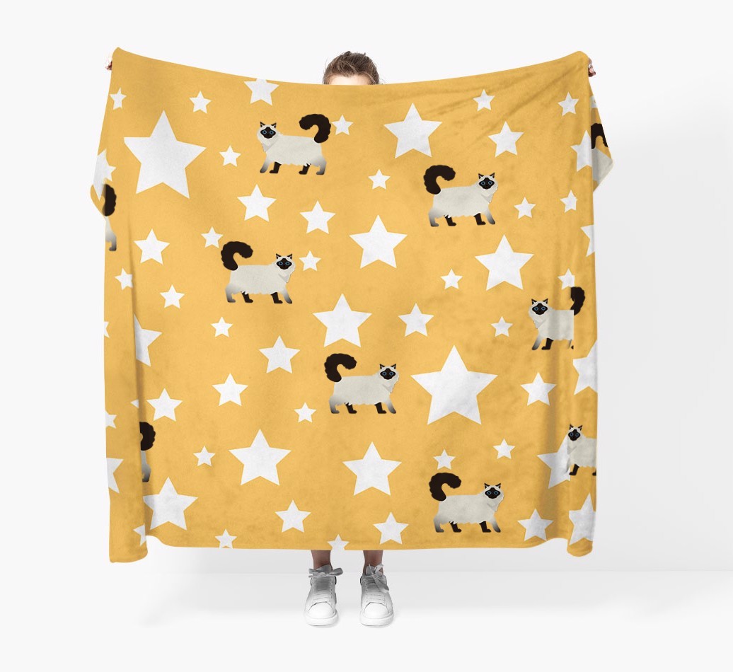 'Star Pattern' - Personalised {breedFullName} Throw Blanket