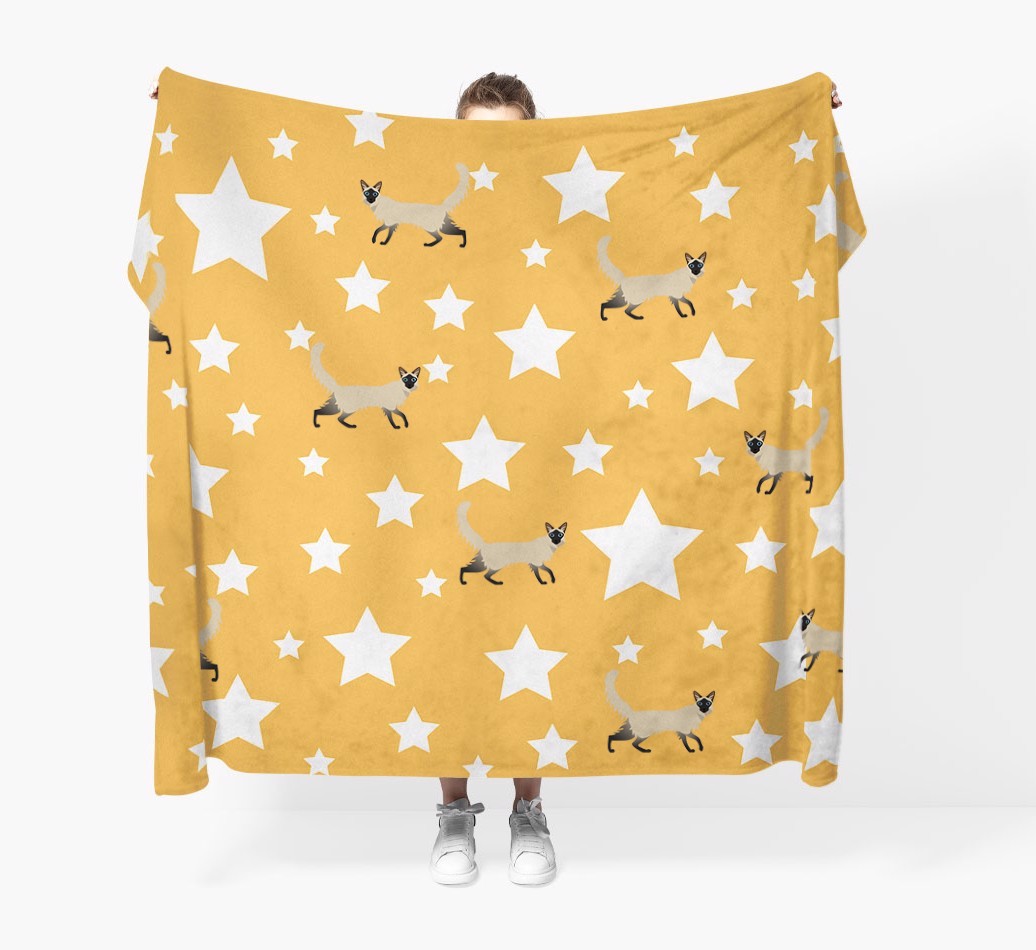 'Star Pattern' - Personalised {breedFullName} Throw Blanket