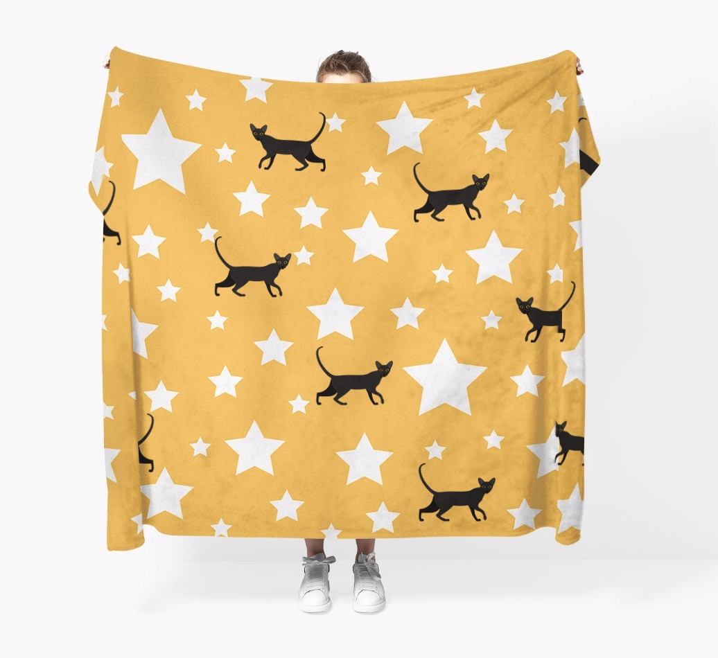 'Star Pattern' - Personalised {breedFullName} Throw Blanket