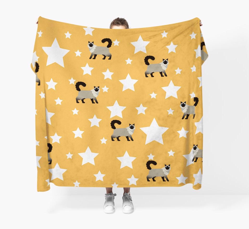 'Star Pattern' - Personalized {breedFullName} Throw Blanket