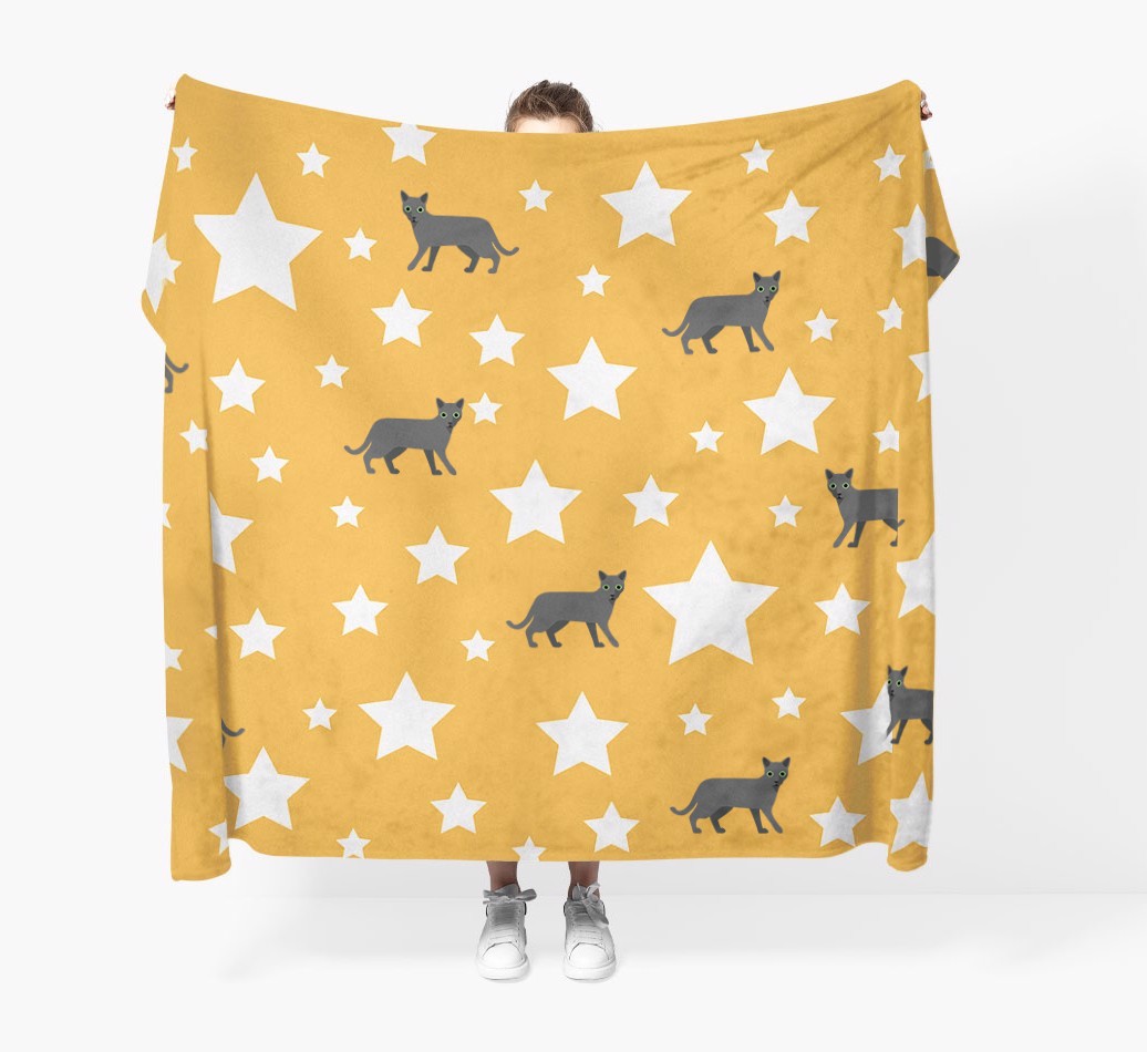 'Star Pattern' - Personalised {breedFullName} Throw Blanket