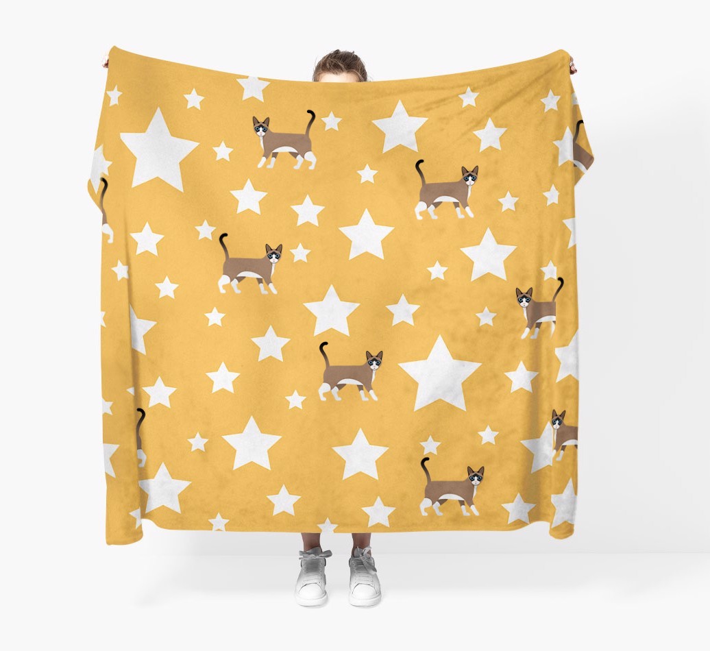 'Star Pattern' - Personalised {breedFullName} Throw Blanket