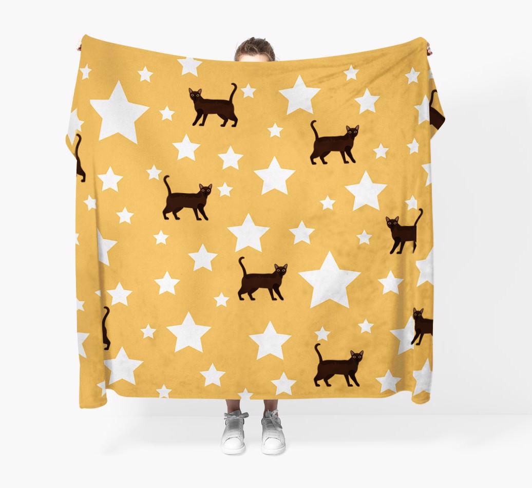 'Star Pattern' - Personalized {breedFullName} Throw Blanket