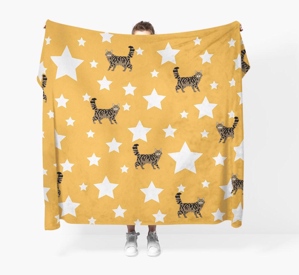 'Star Pattern' - Personalized {breedFullName} Throw Blanket