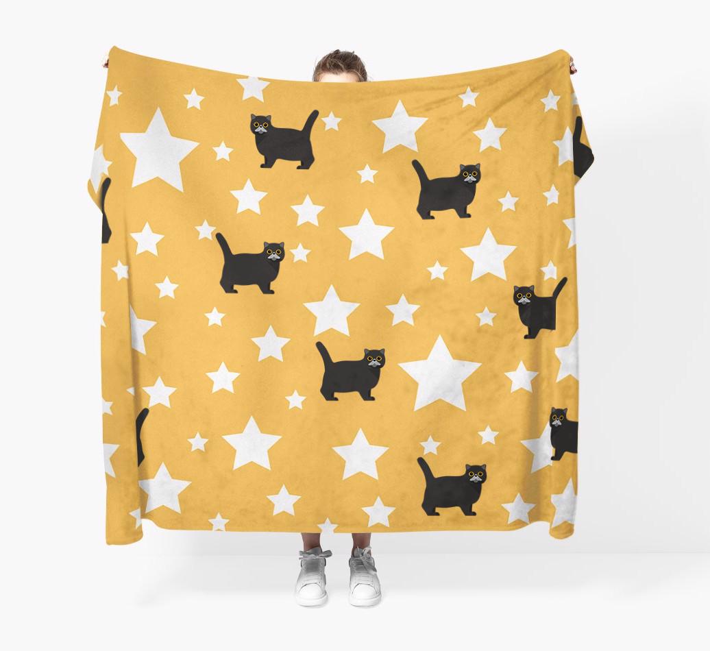 'Star Pattern' - Personalized {breedFullName} Throw Blanket