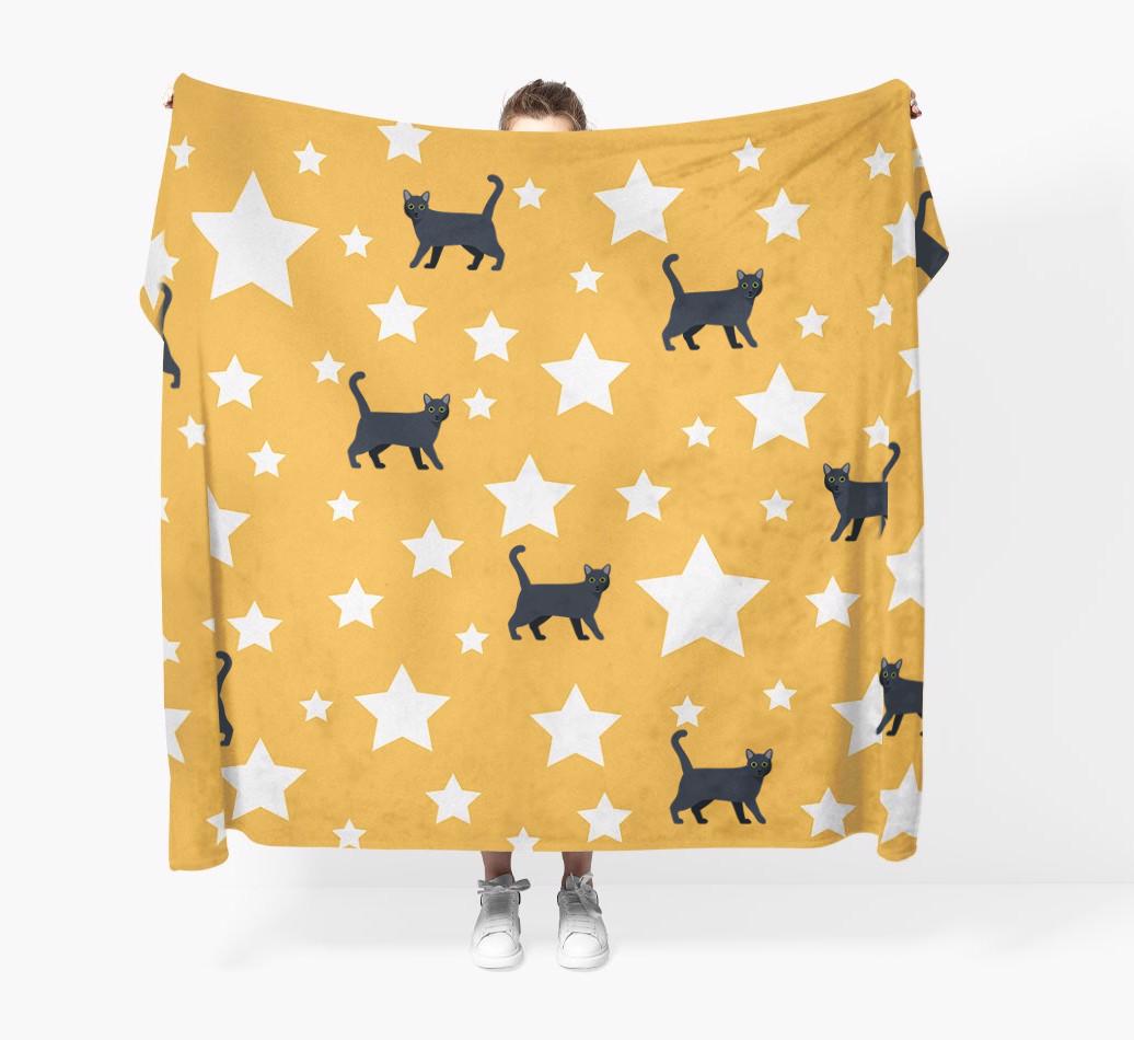 'Star Pattern' - Personalized {breedFullName} Throw Blanket