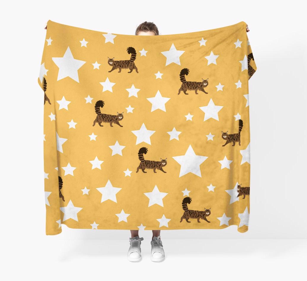 'Star Pattern' - Personalised {breedFullName} Throw Blanket