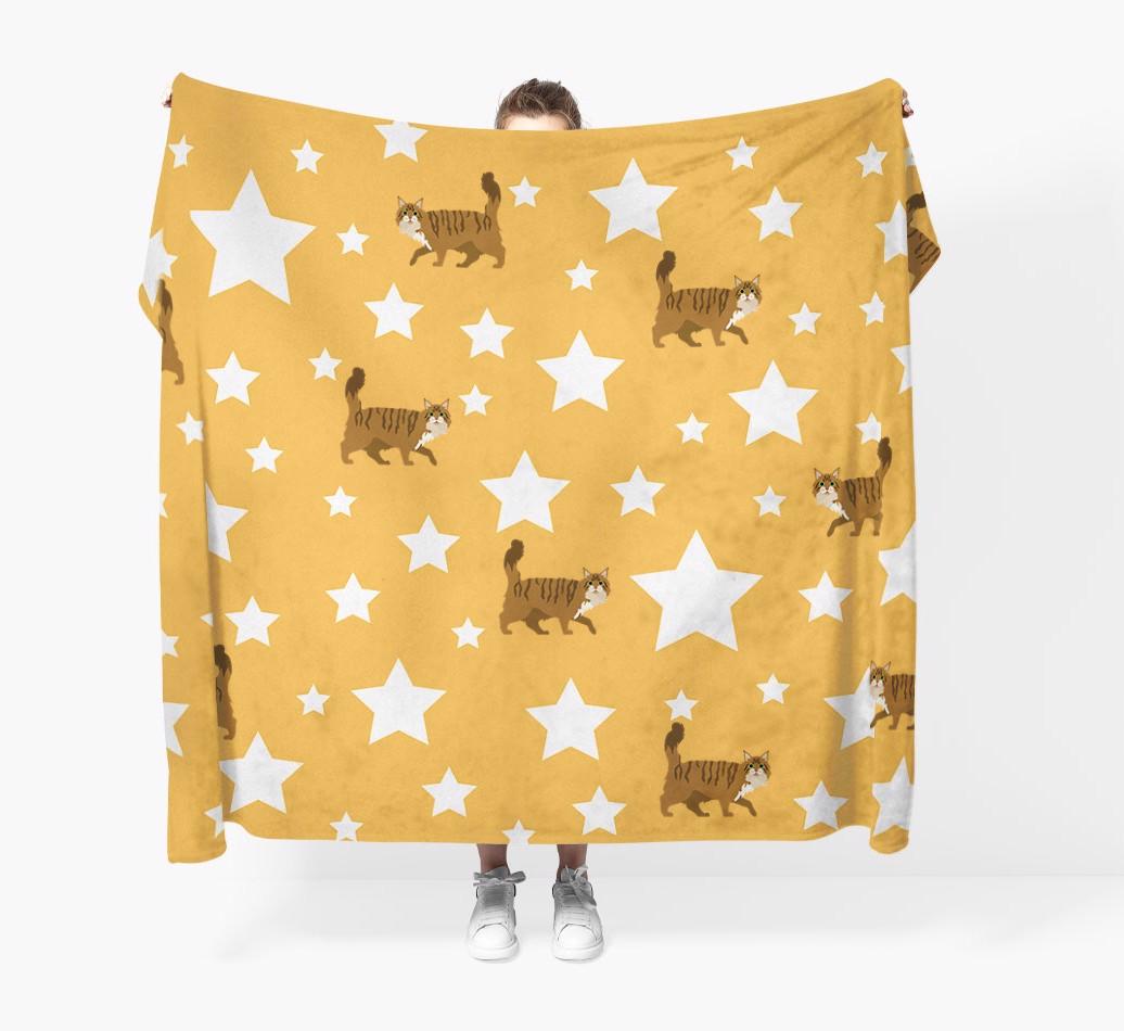 'Star Pattern' - Personalized {breedFullName} Throw Blanket
