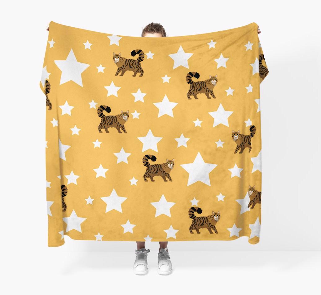 'Star Pattern' - Personalized {breedFullName} Throw Blanket