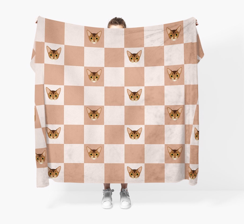 'Checkerboard' - Personalised {breedFullName} Throw Blanket