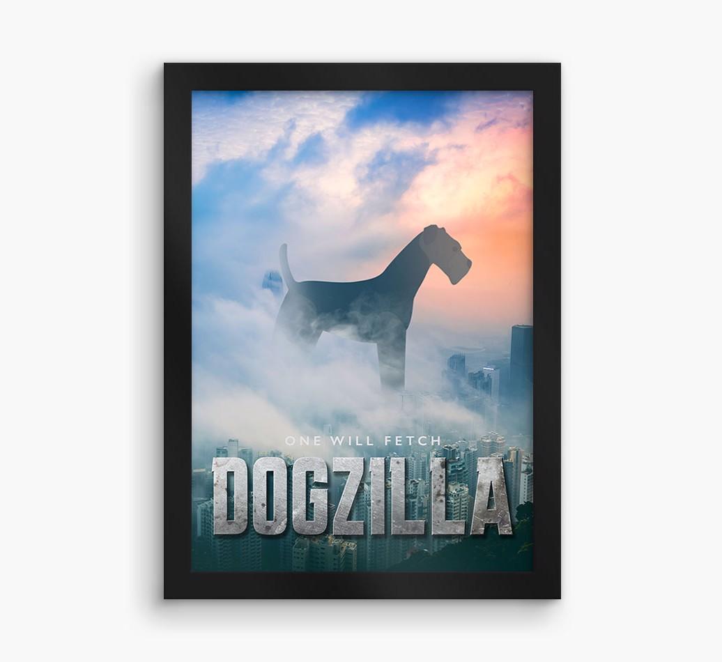 'Dogzilla' {breedFullName} Framed Print