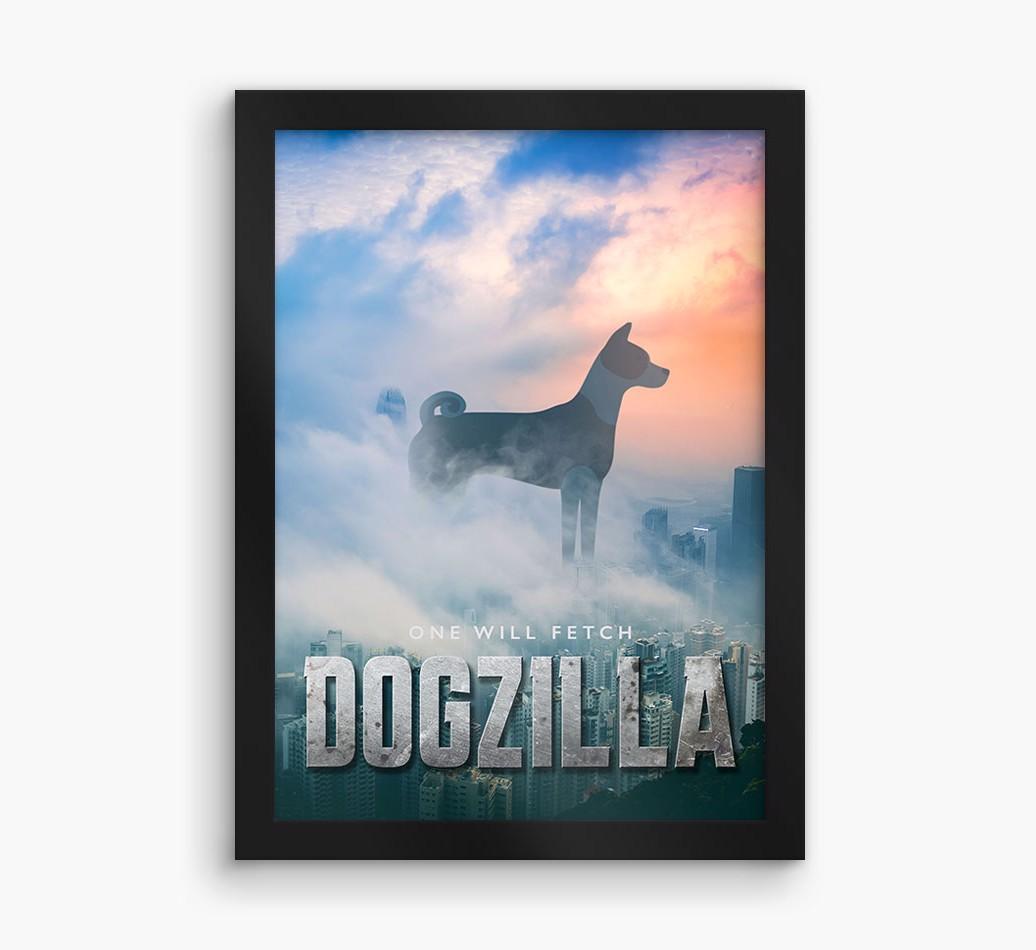 'Dogzilla' {breedFullName} Framed Print