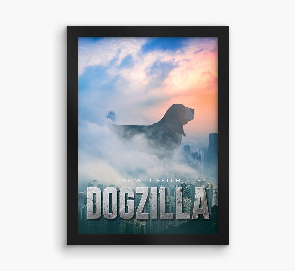 'Dogzilla' {breedFullName} Framed Print