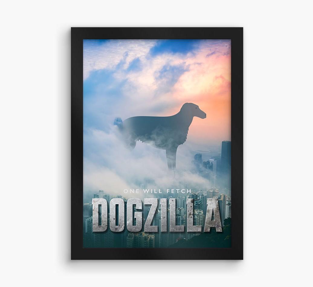 'Dogzilla' {breedFullName} Framed Print