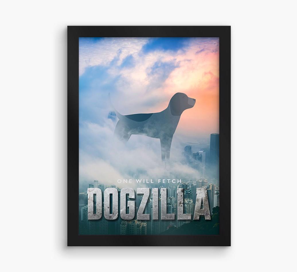'Dogzilla' {breedFullName} Framed Print