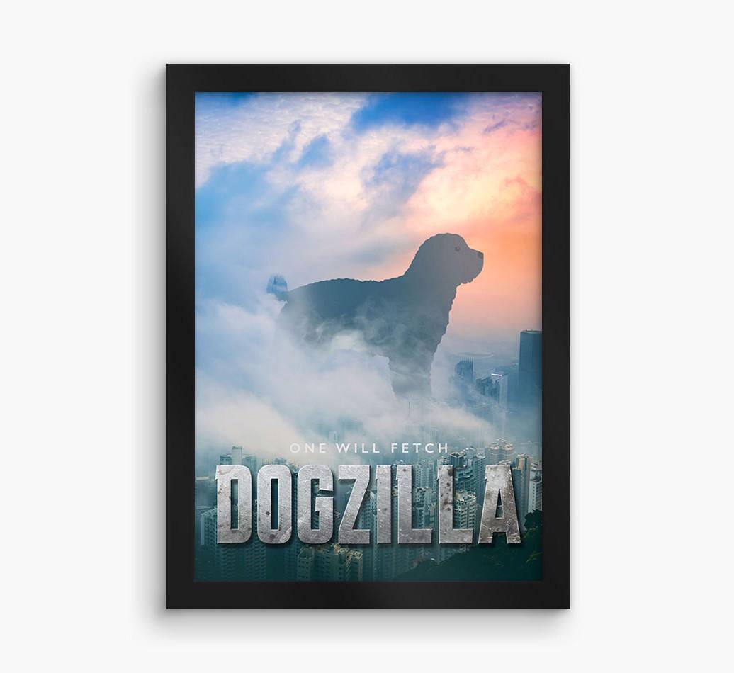 'Dogzilla' {breedFullName} Framed Print