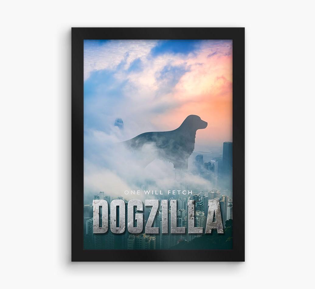 'Dogzilla' {breedFullName} Framed Print