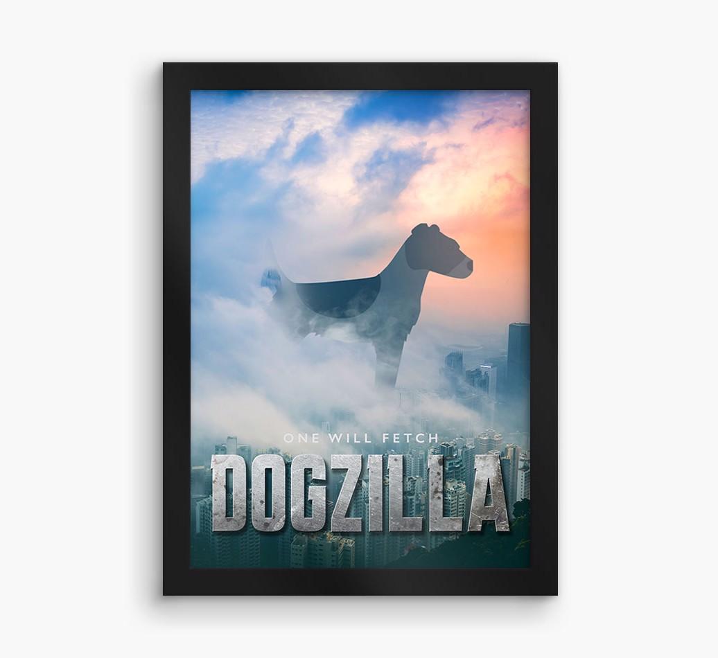 'Dogzilla' {breedFullName} Framed Print