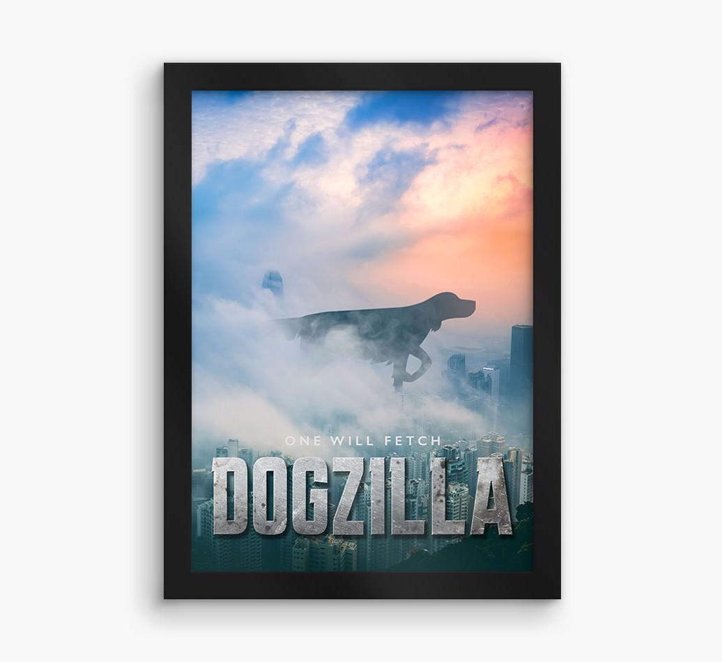 'Dogzilla' {breedFullName} Framed Print