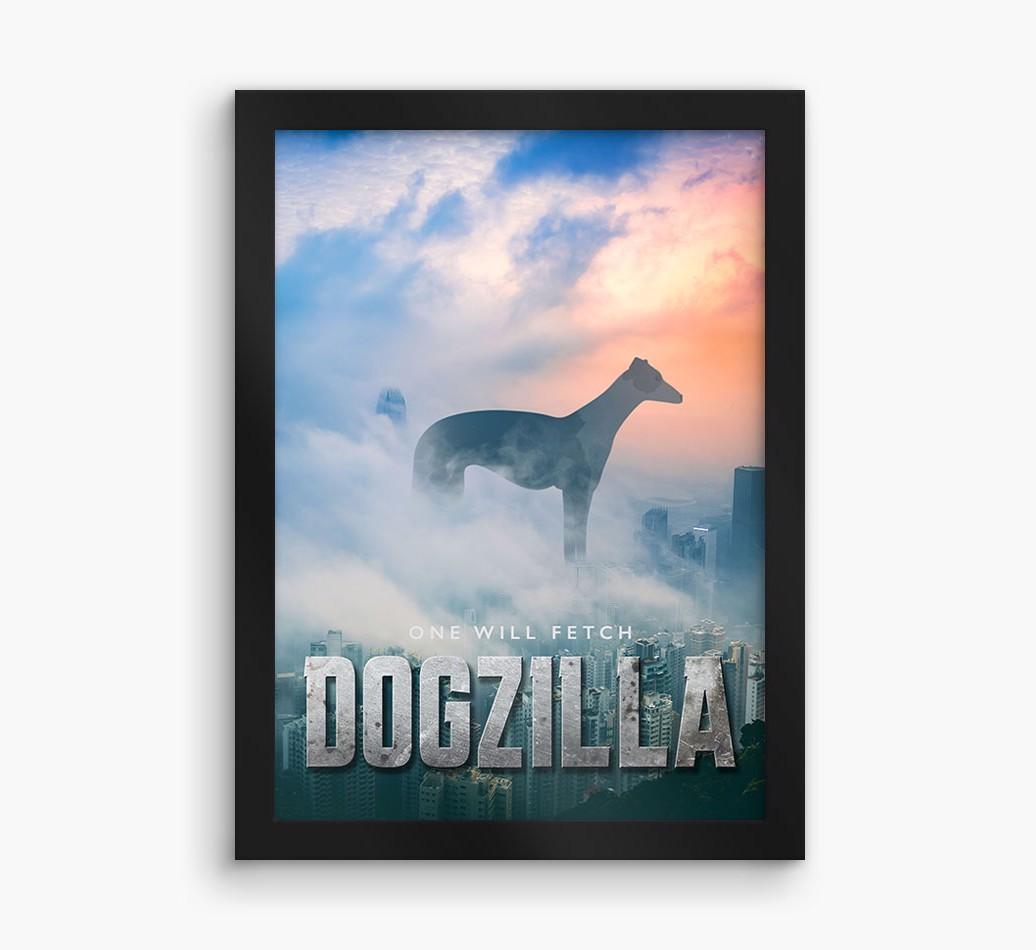 'Dogzilla' {breedFullName} Framed Print