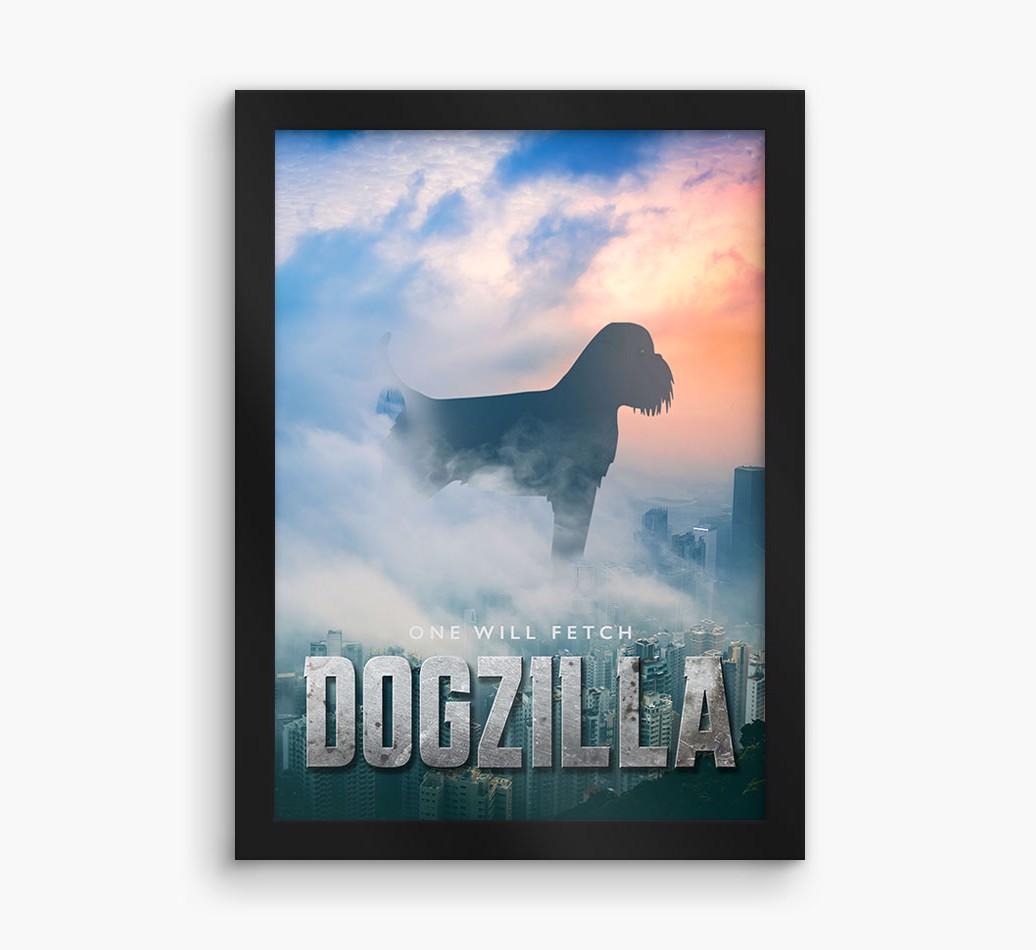 'Dogzilla' {breedFullName} Framed Print